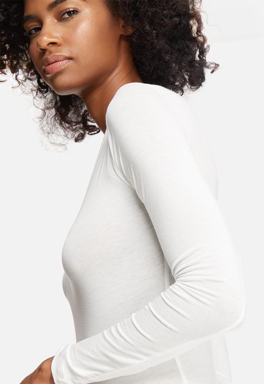dailyfriday - V-neck long sleeve bodysuit