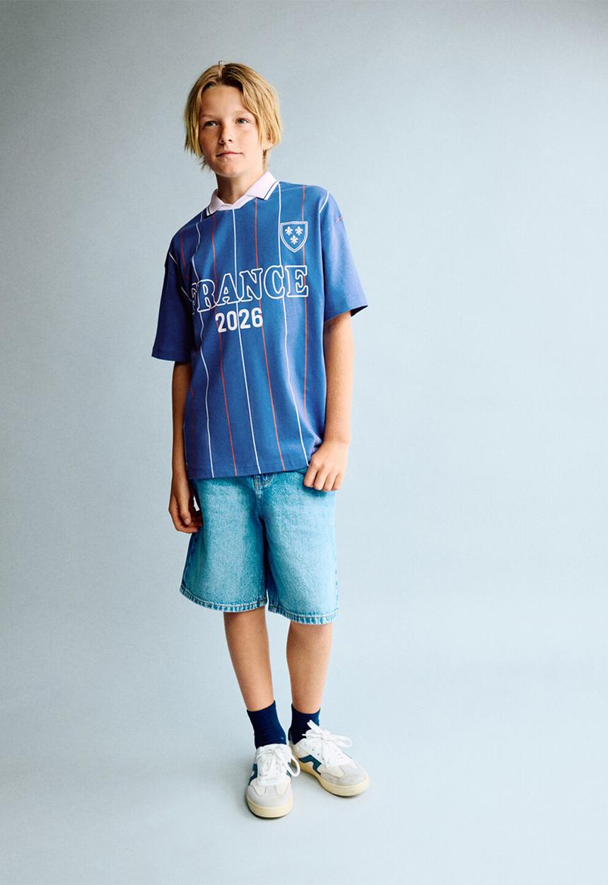 MANGO - T-shirt Fifafra - Medium Blue