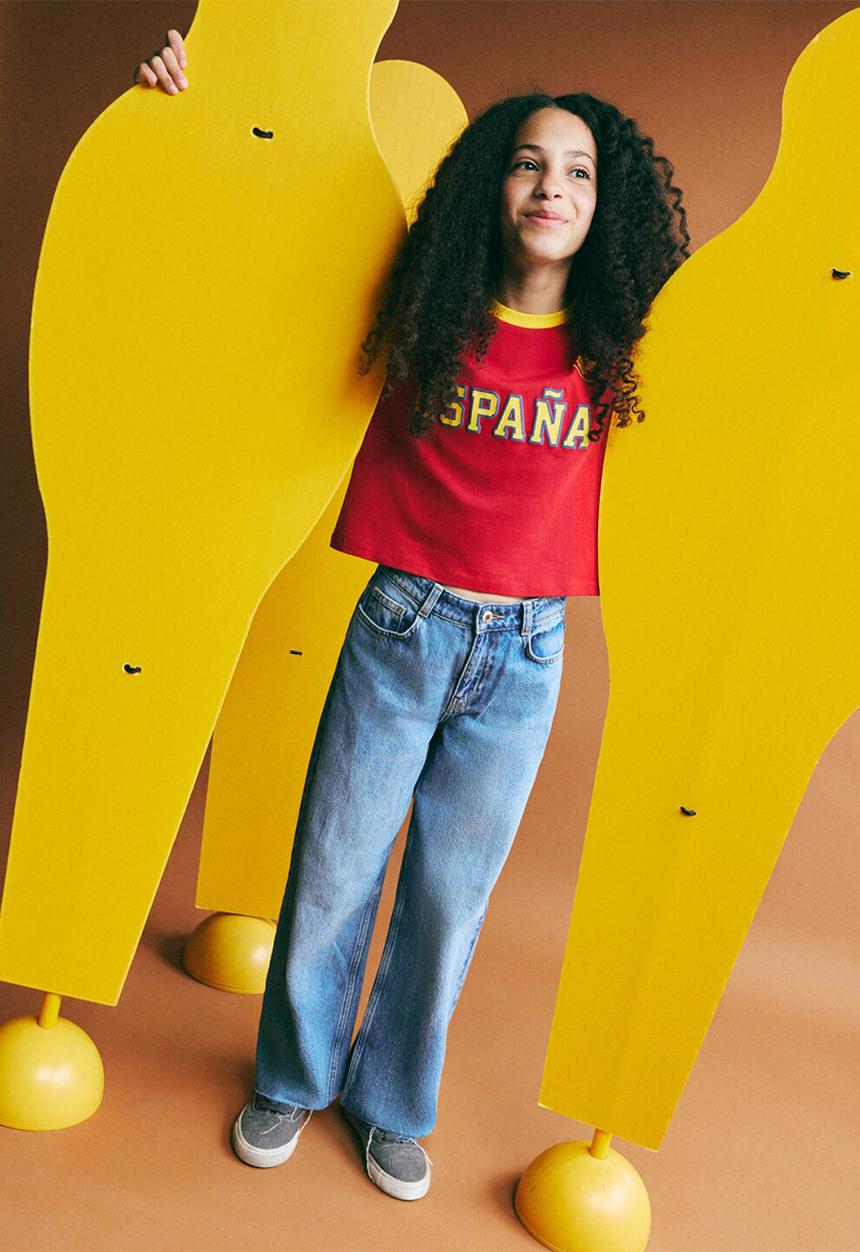 MANGO - T-shirt Spain - Bright Red