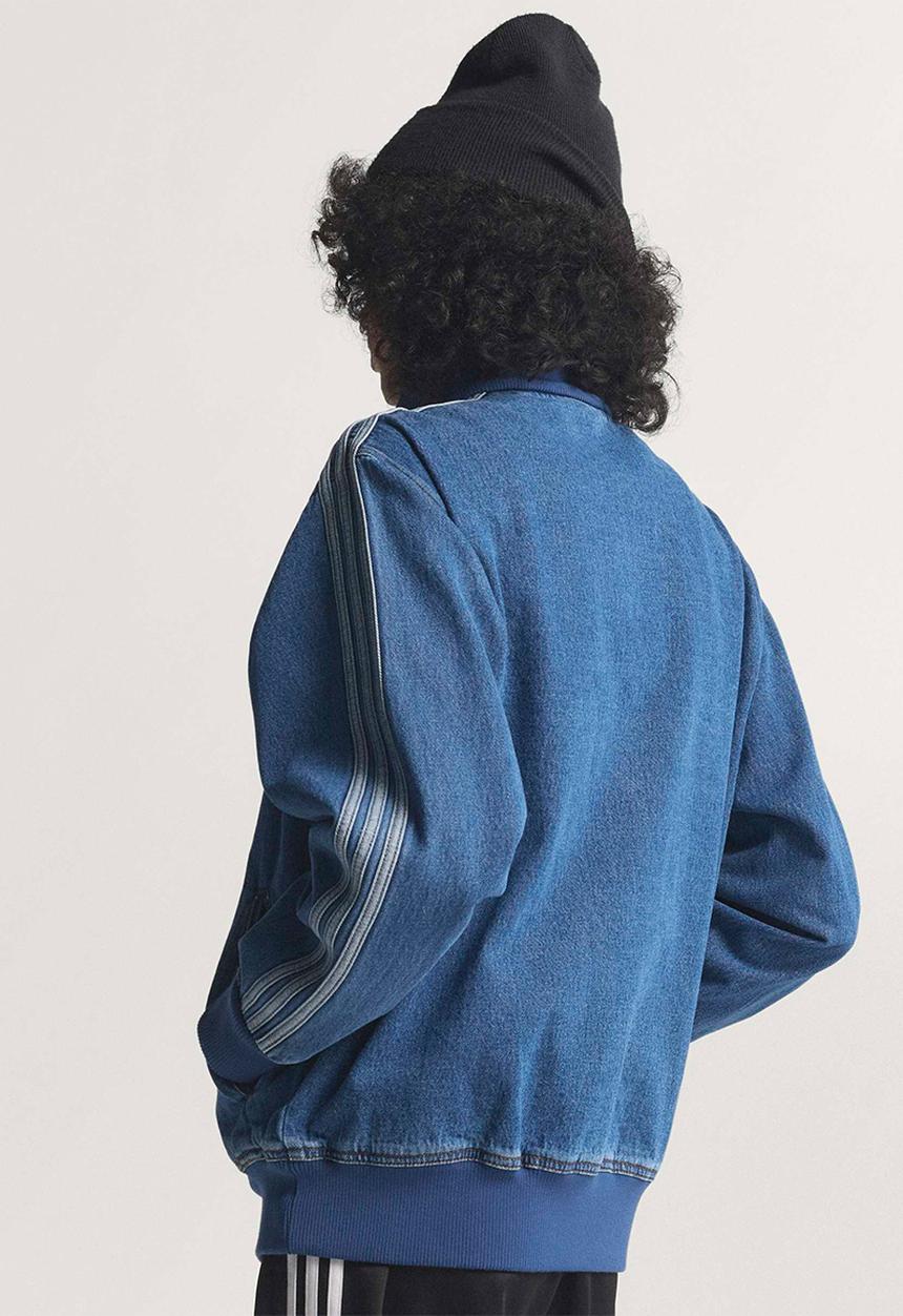 adidas Originals - Denim Firebird Track Top - Medium Vintage Denim