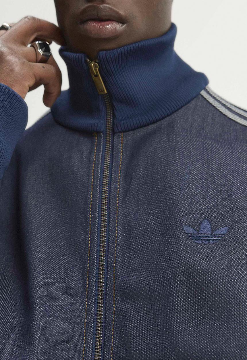 adidas Originals - Firebird Adicolor Raw Denim Track Top - Indigo Denim
