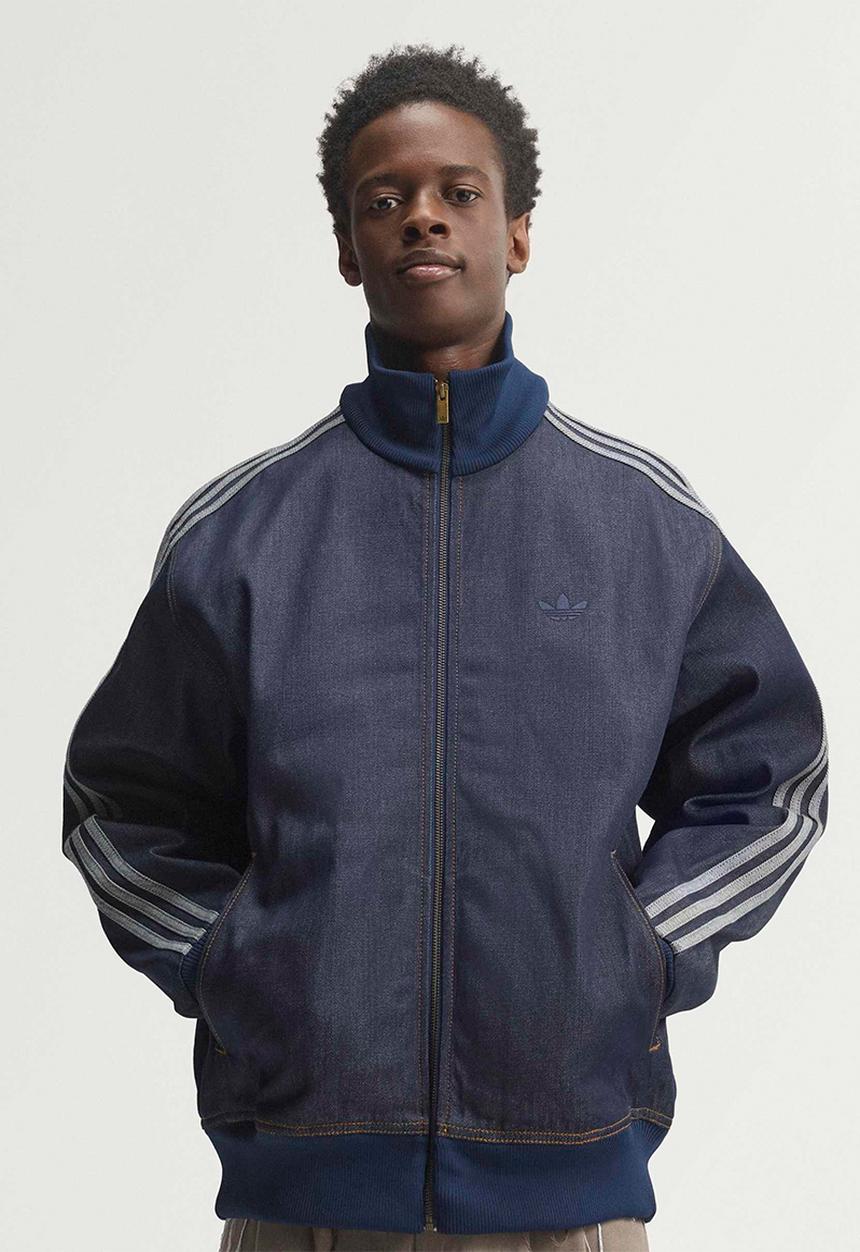 adidas Originals - Firebird Adicolor Raw Denim Track Top - Indigo Denim