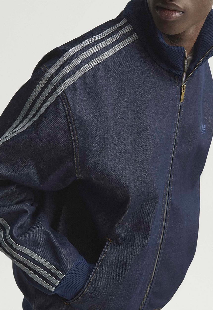 adidas Originals - Firebird Adicolor Raw Denim Track Top - Indigo Denim
