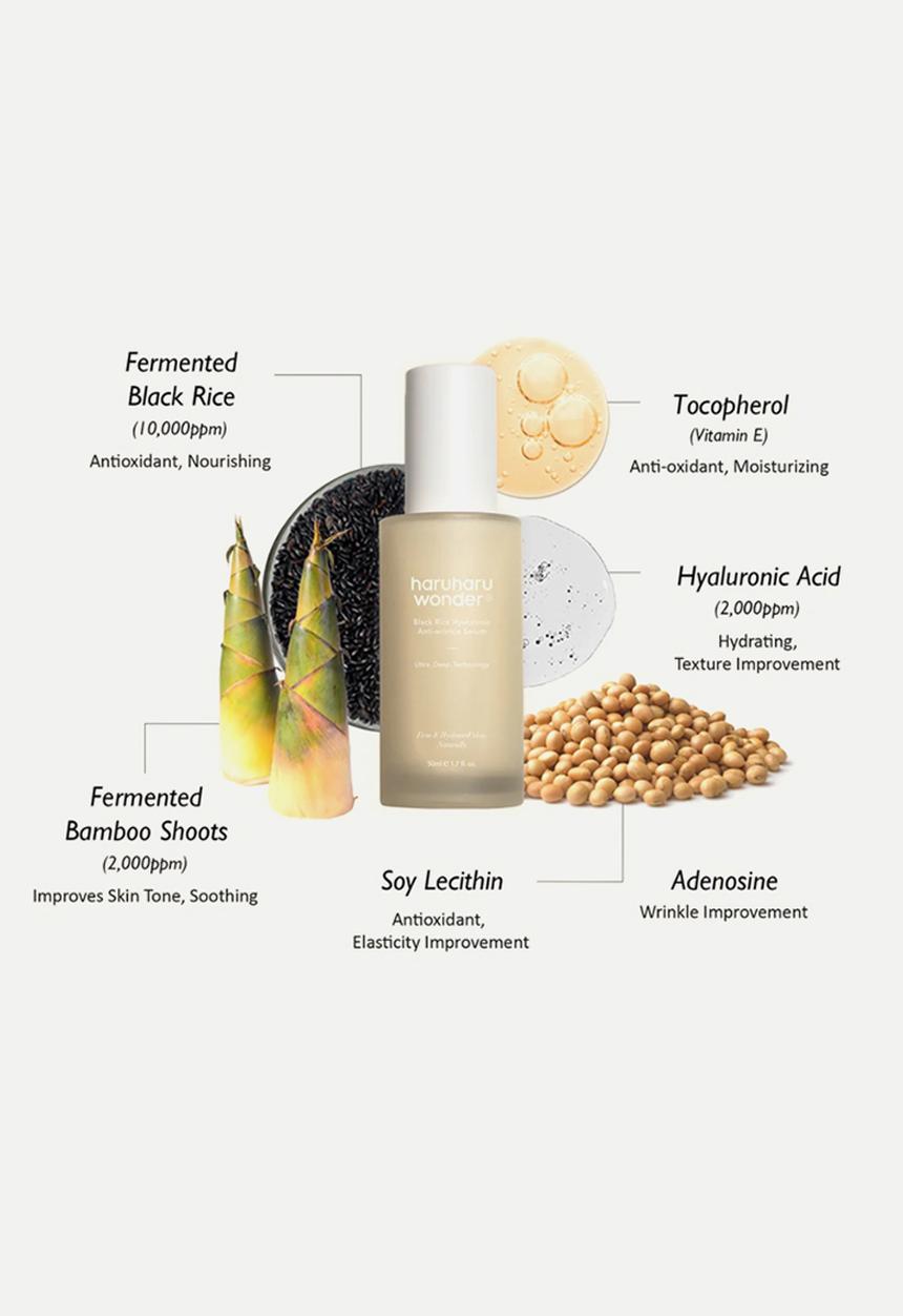 haruharu wonder - Black Rice Hyaluronic Anti-wrinkle Serum