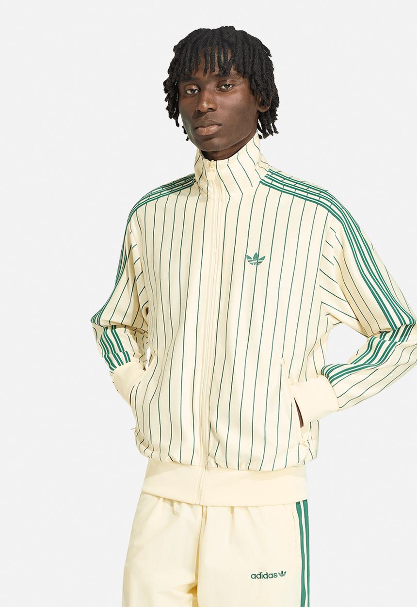 adidas Originals - Firebird Pinstriped Track Top - Warm Vanilla White