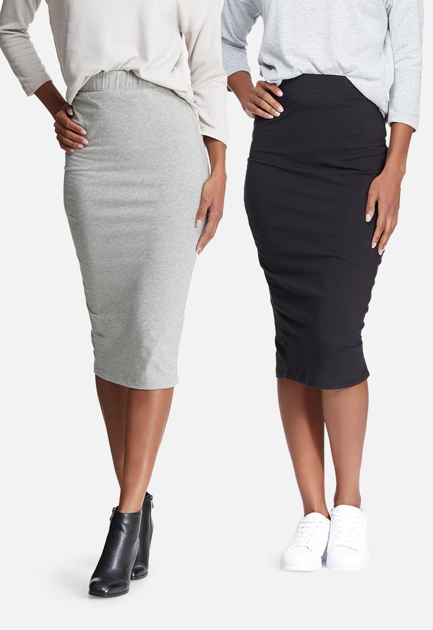 dailyfriday - Midi pencil skirt 2 pack