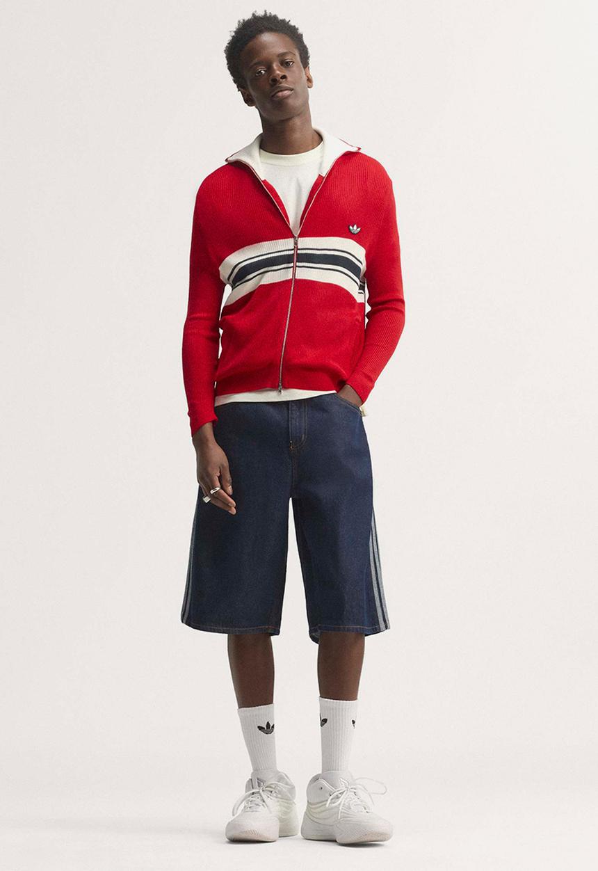 adidas Originals - Firebird  Jorts Mid-Rise Straight Leg - Indigo Denim Blue