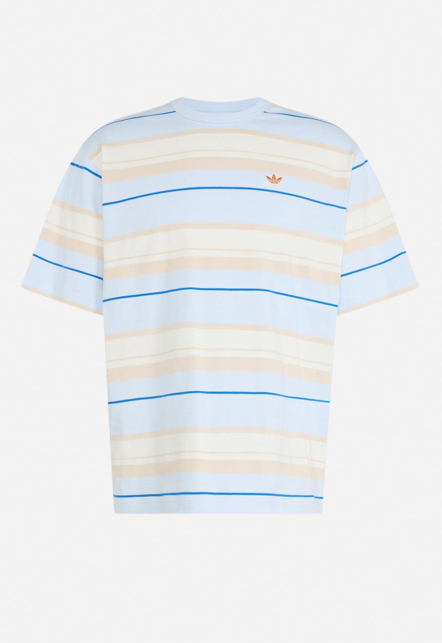 adidas Originals - Striped Crew Neck Tee - Crystalsky
