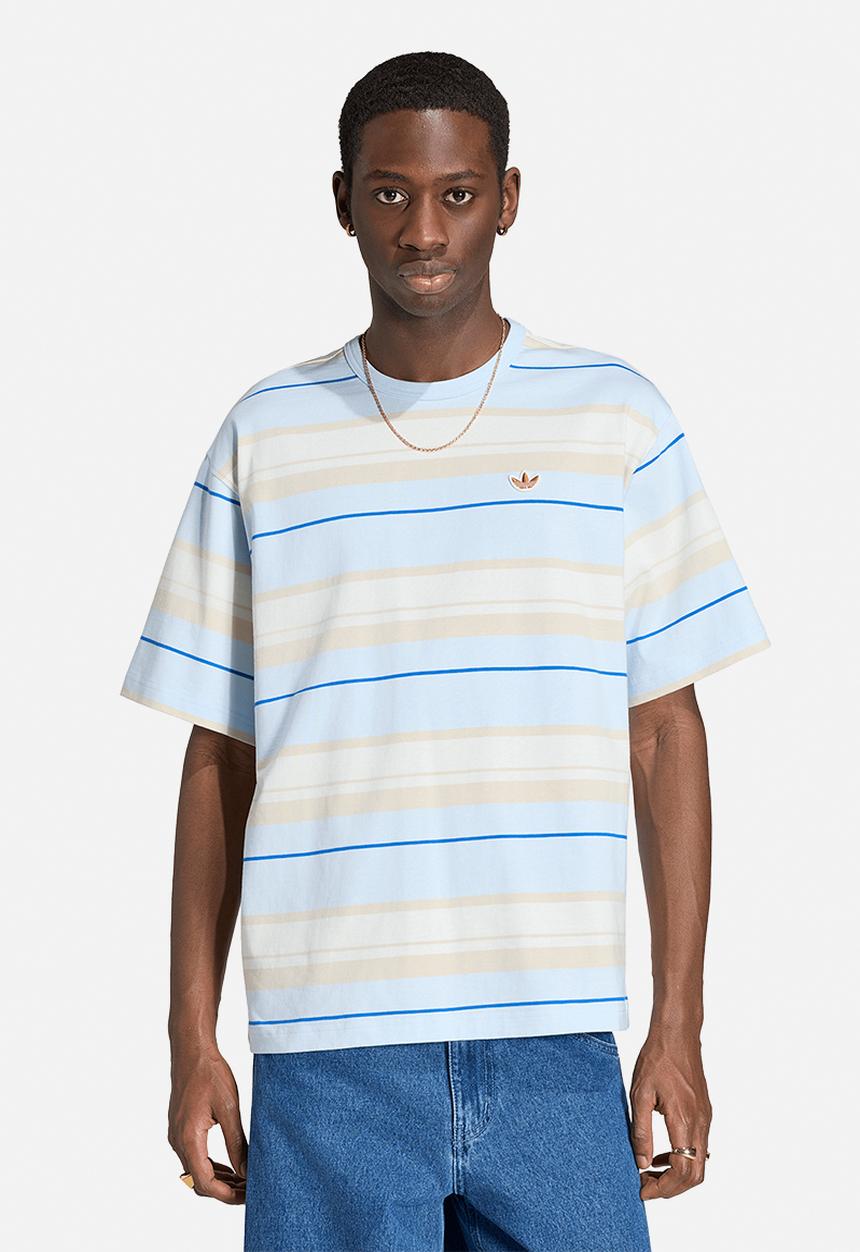 adidas Originals - Striped Crew Neck Tee - Crystalsky