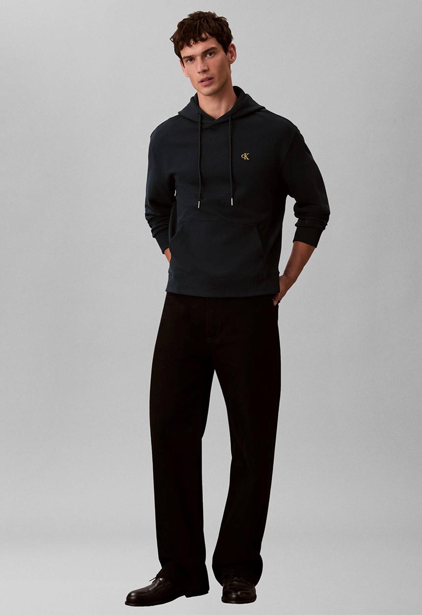 Calvin Klein - Long Sleeve 350Terry Eu Monogram Hoodie - Nurture Navy