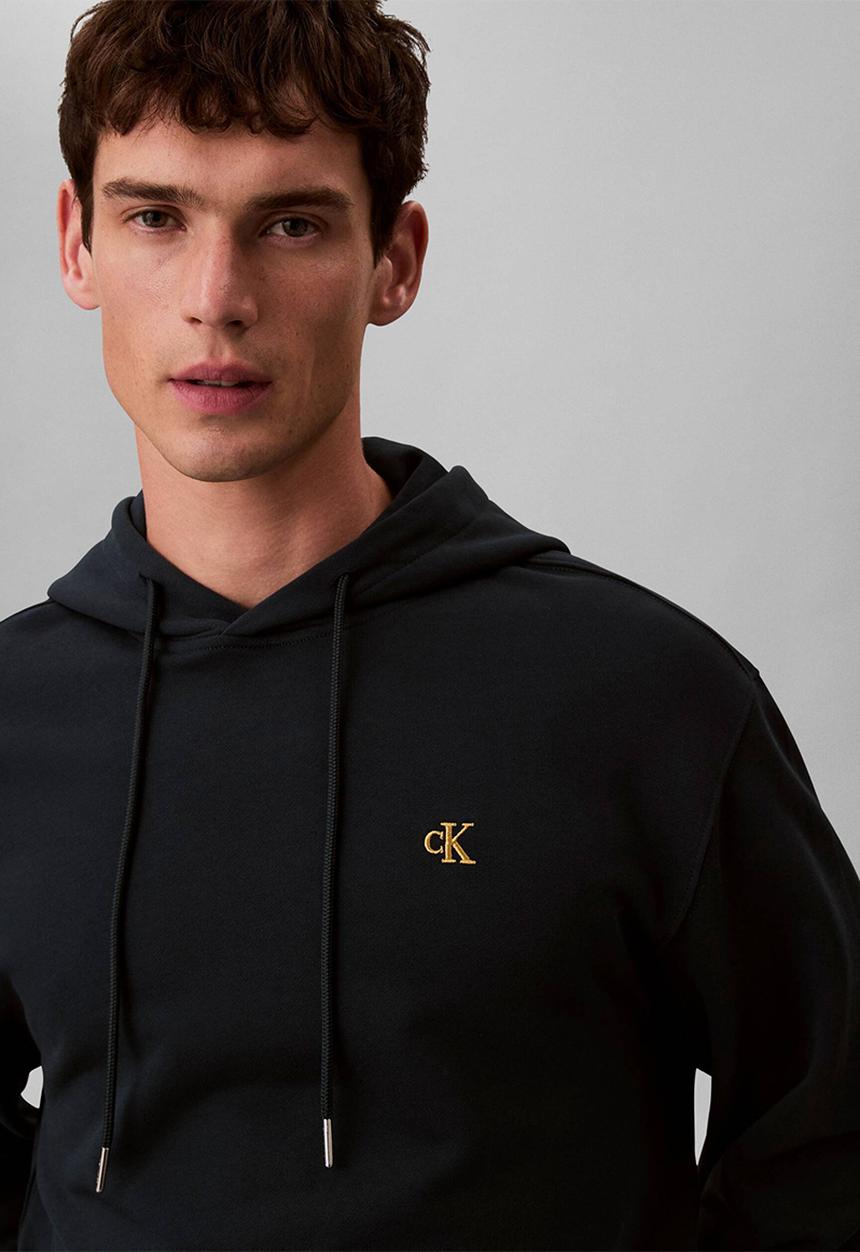 Calvin Klein - Long Sleeve 350Terry Eu Monogram Hoodie - Nurture Navy