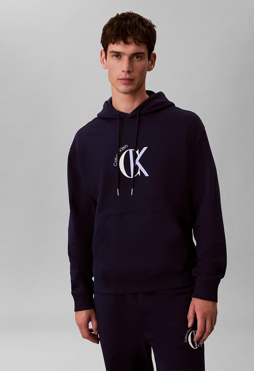 Calvin Klein - Ls Eu 350Terry Graphic Hoodie - Maritime Blue
