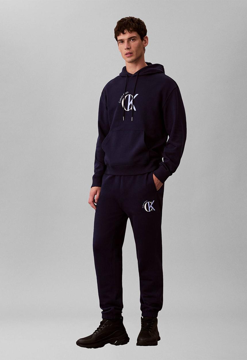 Calvin Klein - Ls Eu 350Terry Graphic Hoodie - Maritime Blue