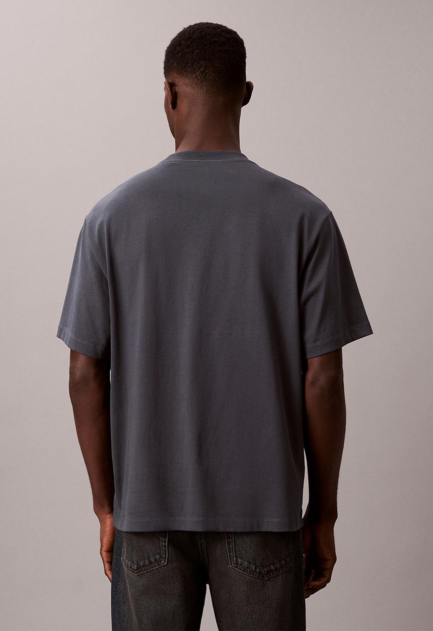 Calvin Klein - Short Sleeve 16S Tricolor Monologo Graphic Tee - Harlem Night Blue
