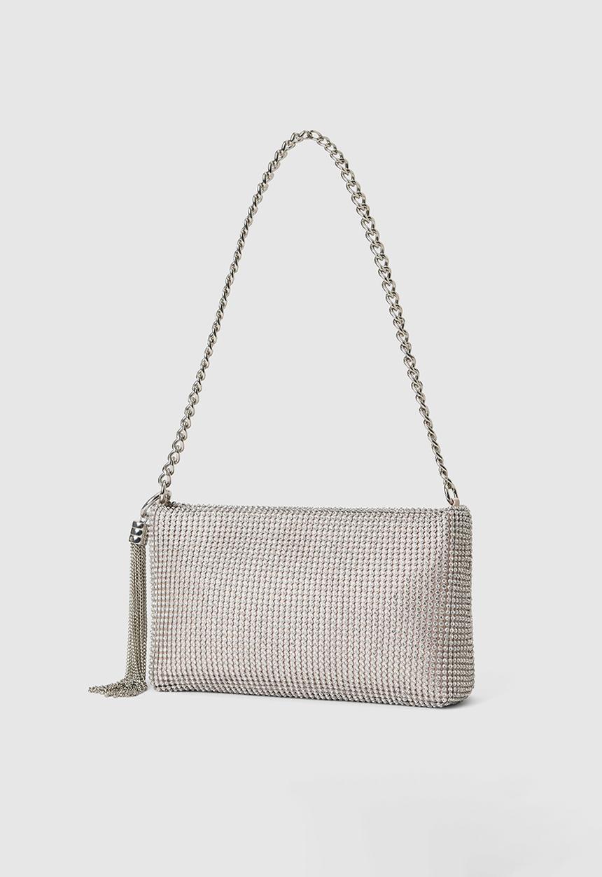 Forever New - Keisha soft sparkle clutch in silver