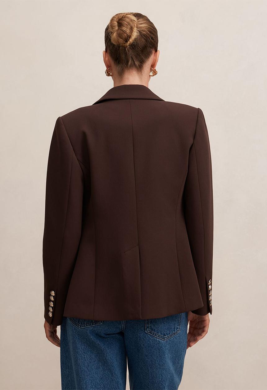Forever New - Tiana Military Blazer in Chocolate