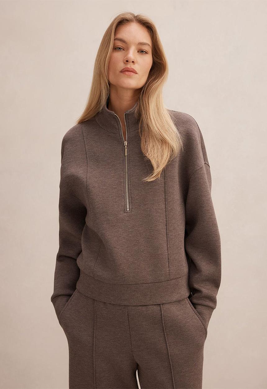 Forever New - Heidi seam detail lounge jumper in mocha mist