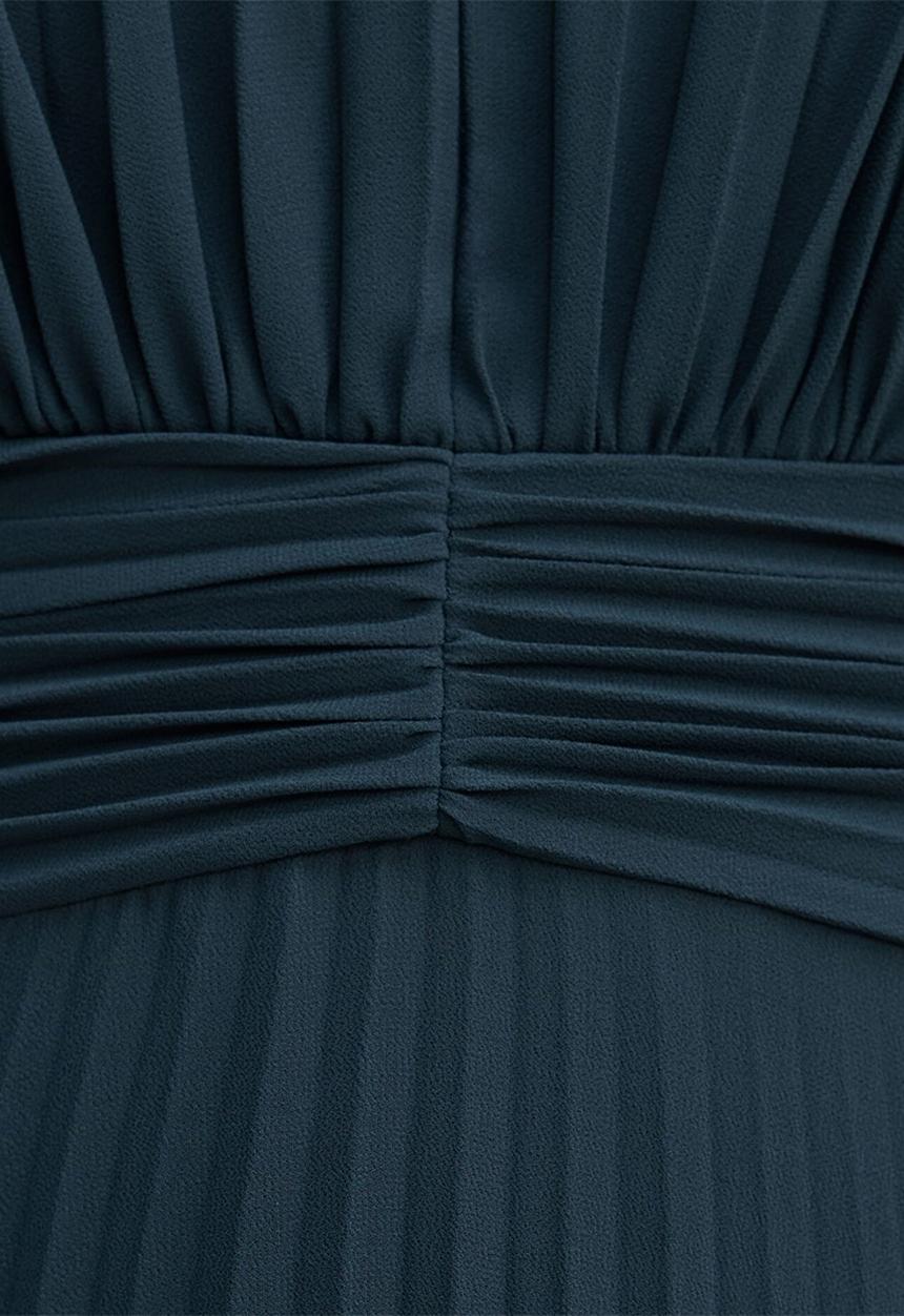 Forever New - Leia pleated cape maxi dress in crystal teal