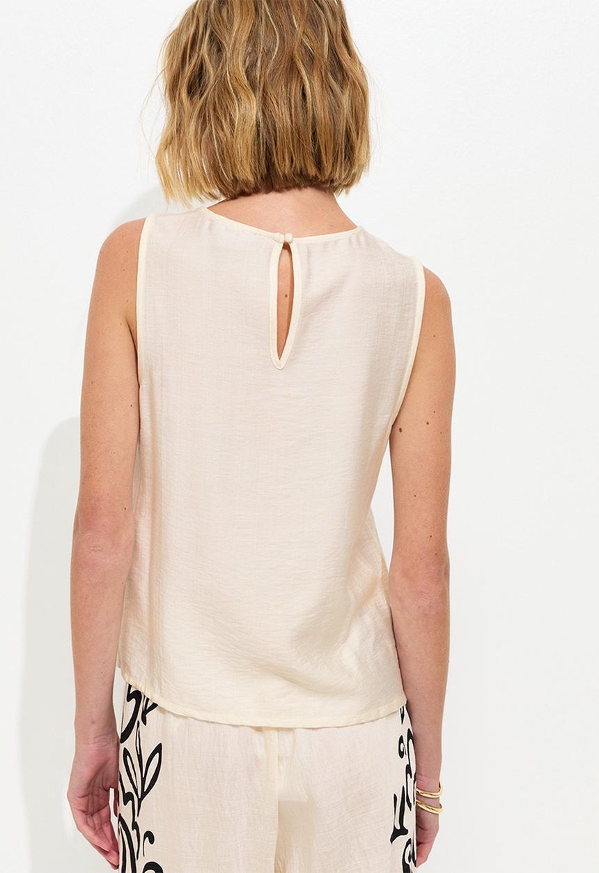 New Look - Paisley Print Tank Top - White