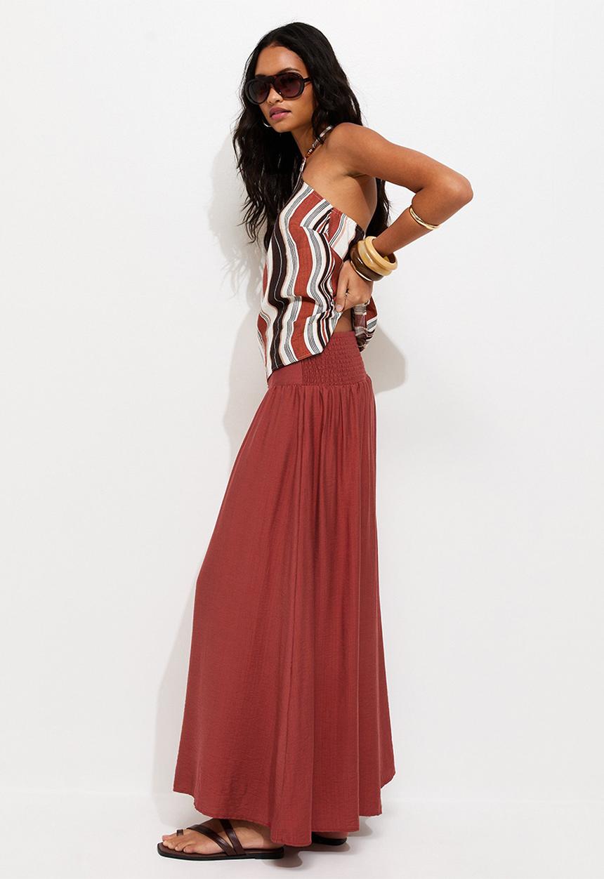 New Look - Wide Leg Palazzo Trousers - Rust