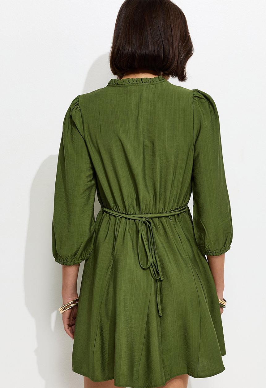 New Look - Georgie godet mini dress - khaki