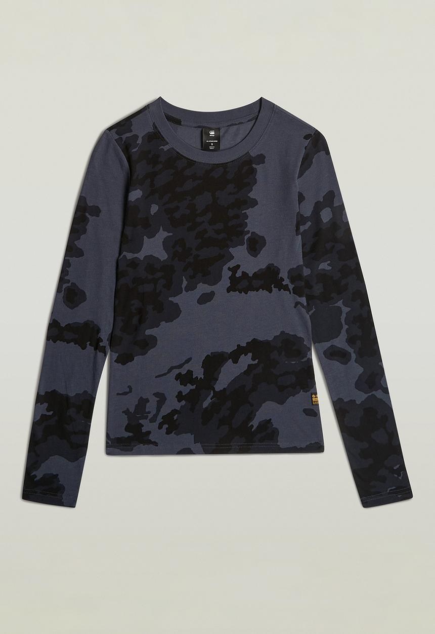 G-STAR - Aop slim r t l\s wmn - india ink forest camo