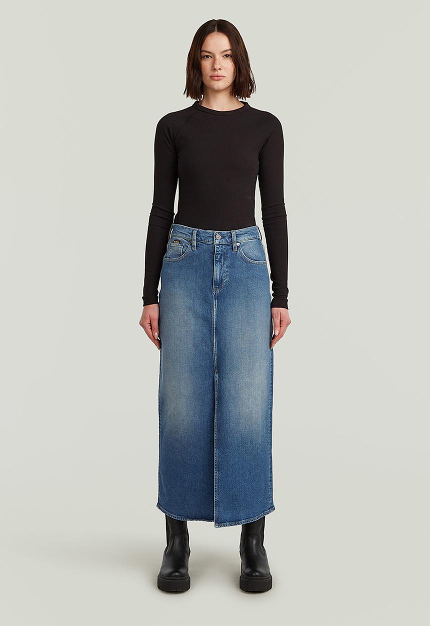 G-STAR - Viktoria Long Skirt wmn - faded sakarya
