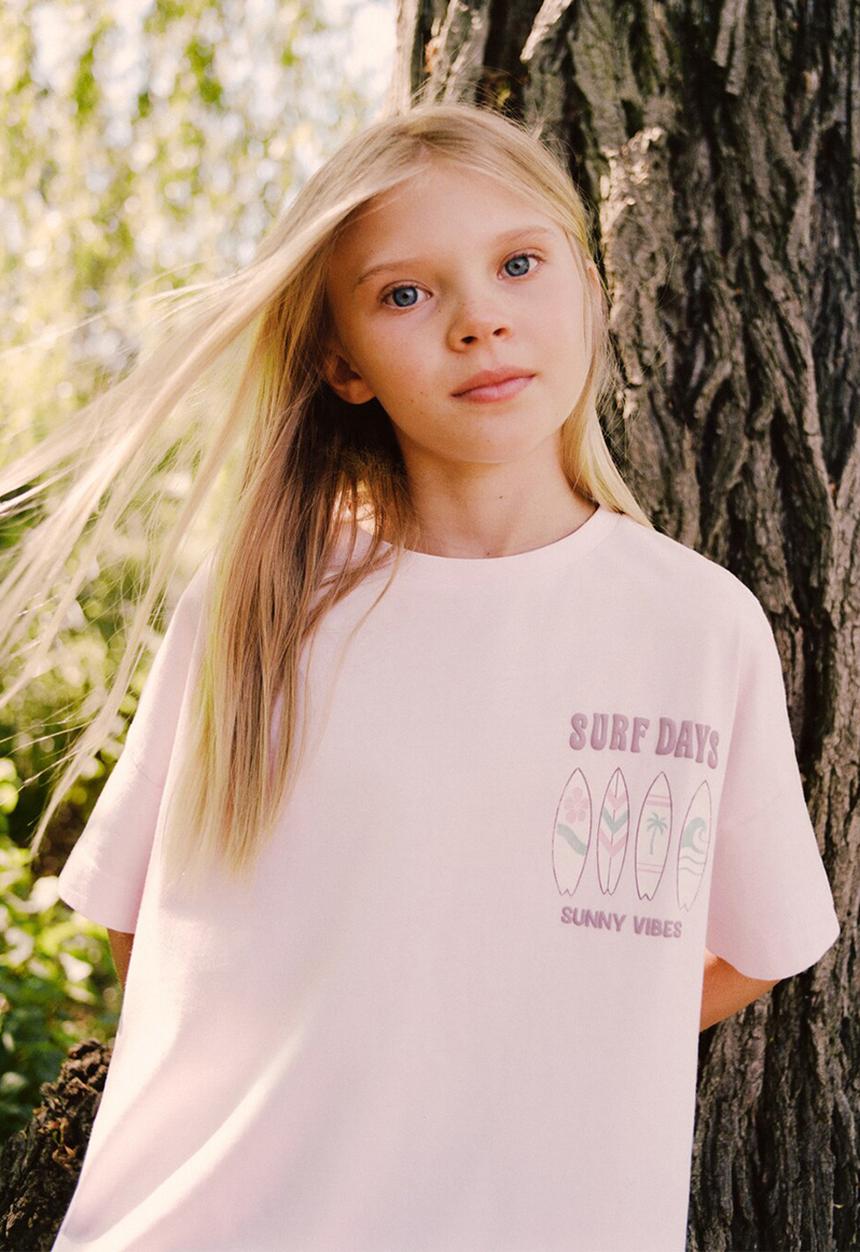 MANGO - T-Shirt Sunny - Light/Pastel Purple