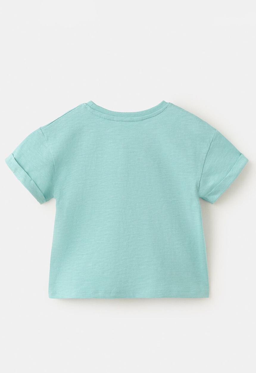MANGO - T-Shirt Banda - Medium Green