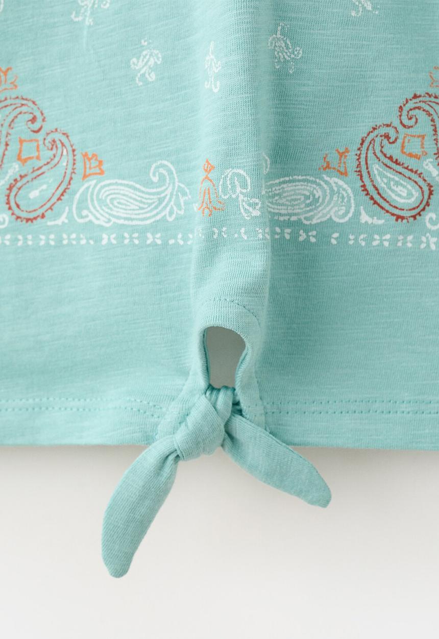 MANGO - T-Shirt Banda - Medium Green