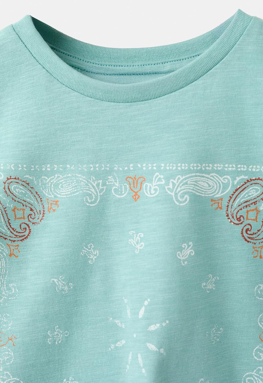 MANGO - T-Shirt Banda - Medium Green