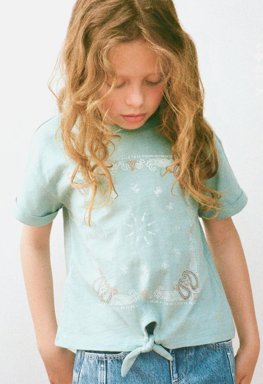 MANGO - T-Shirt Banda - Medium Green