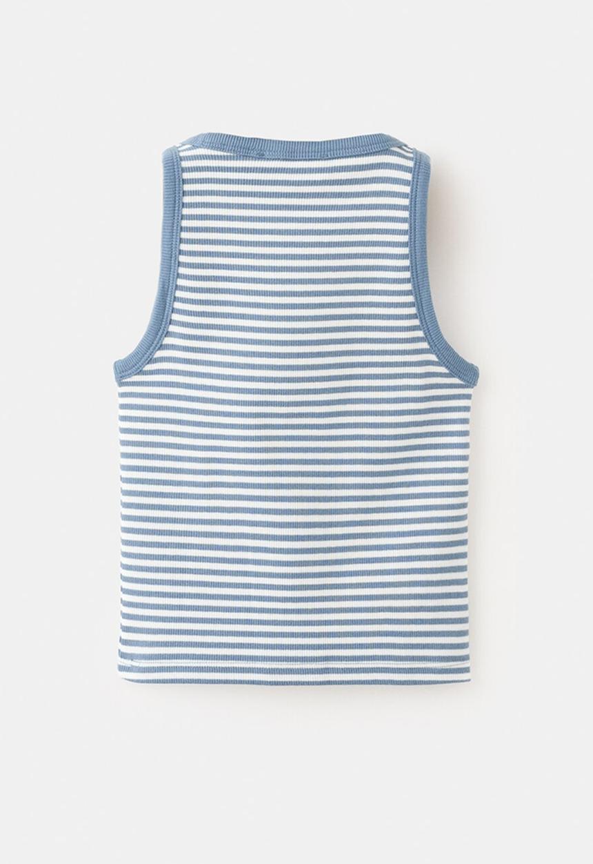 MANGO - T-Shirt RIBI - Medium Blue