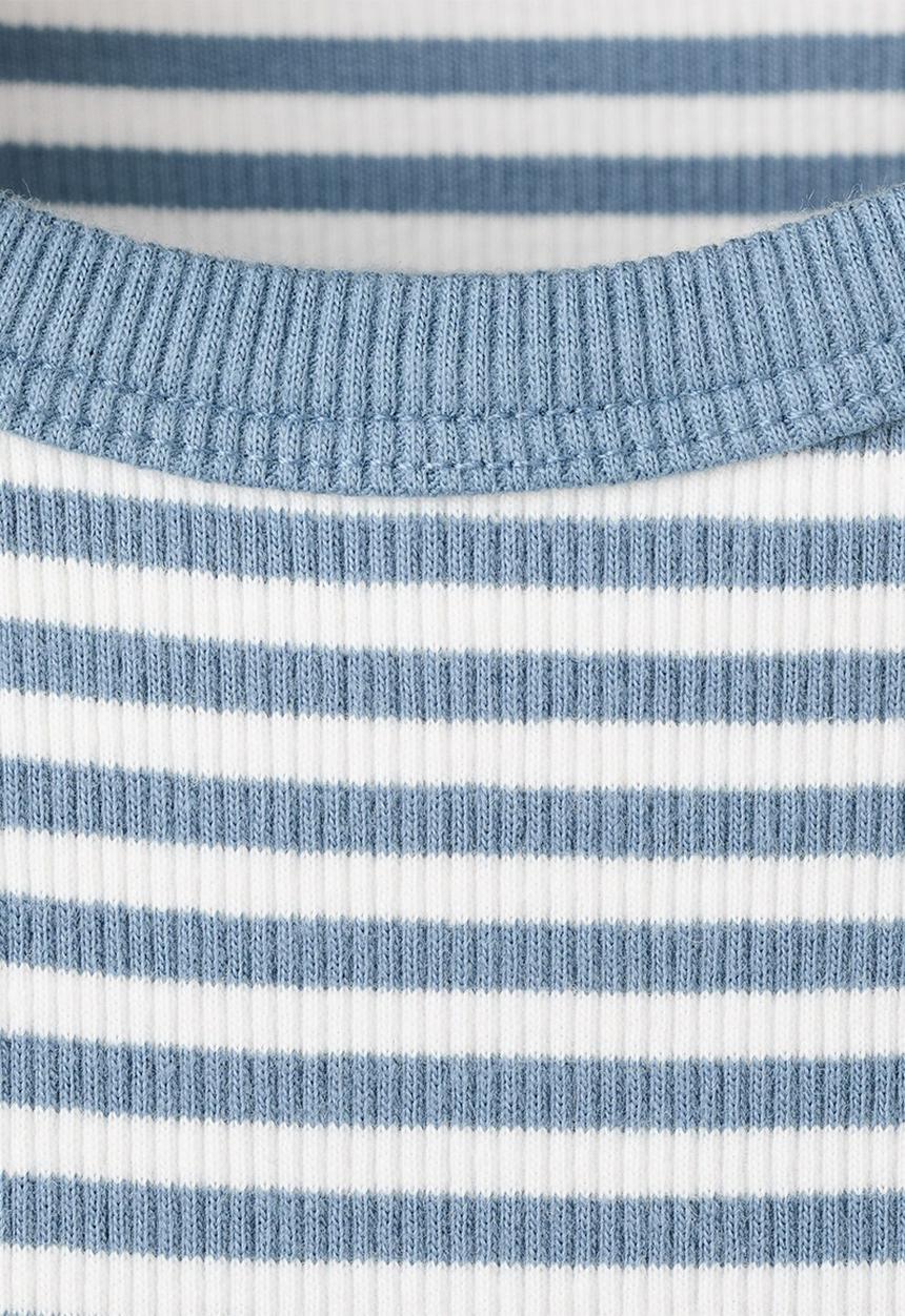 MANGO - T-Shirt RIBI - Medium Blue