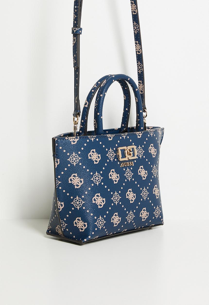 GUESS - Emelie Logo Mini Tote Bag-Navy Logo