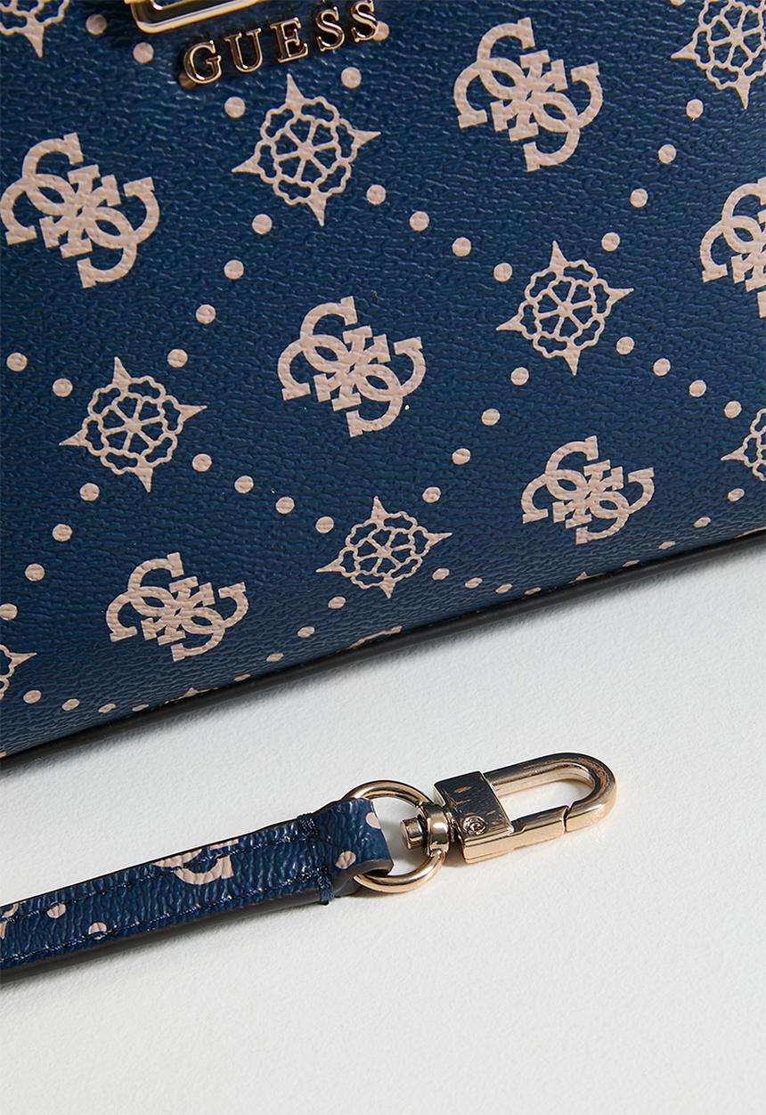 GUESS - Emelie Logo Mini Tote Bag-Navy Logo