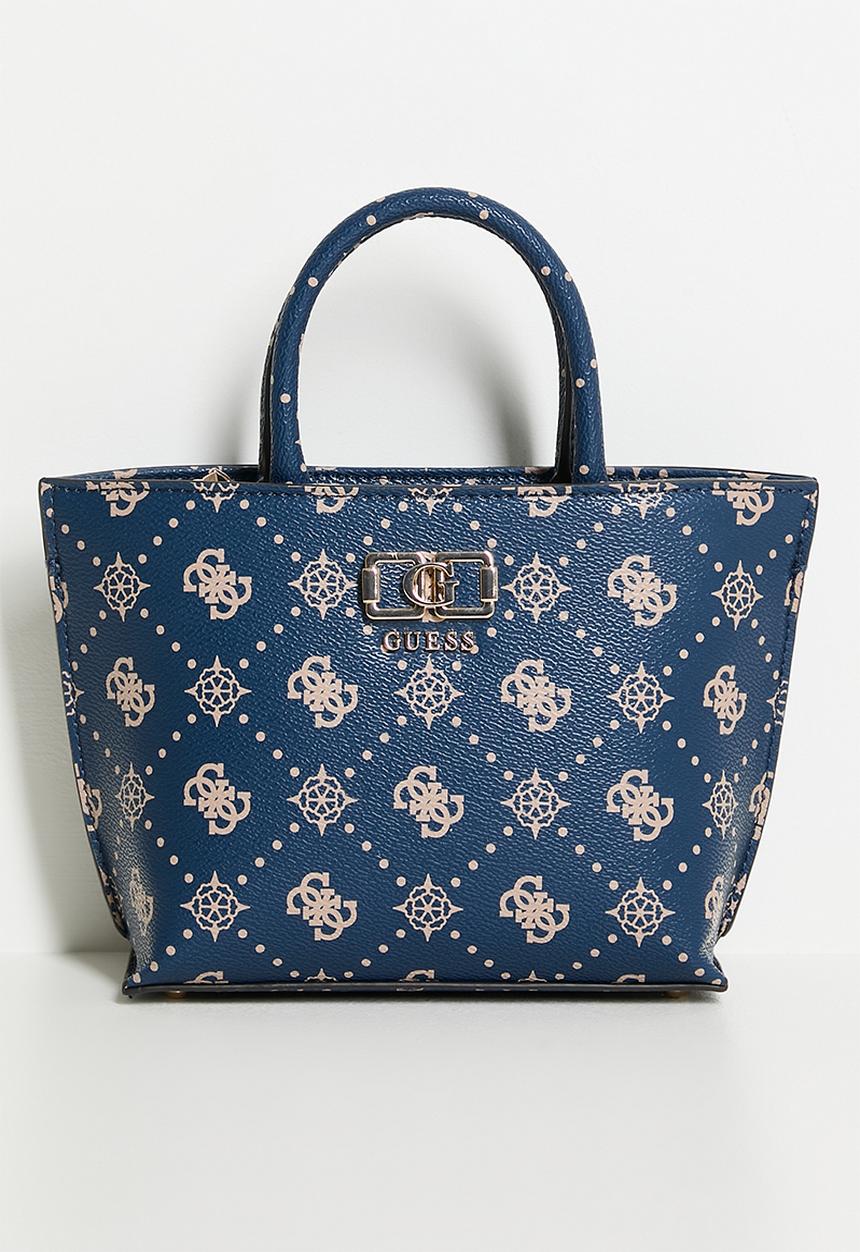 GUESS - Emelie Logo Mini Tote Bag-Navy Logo