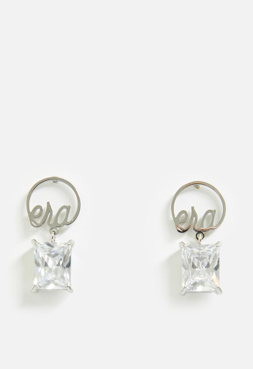 ERA by DJ Zinhle - ERA Square drop earrings  - Silver