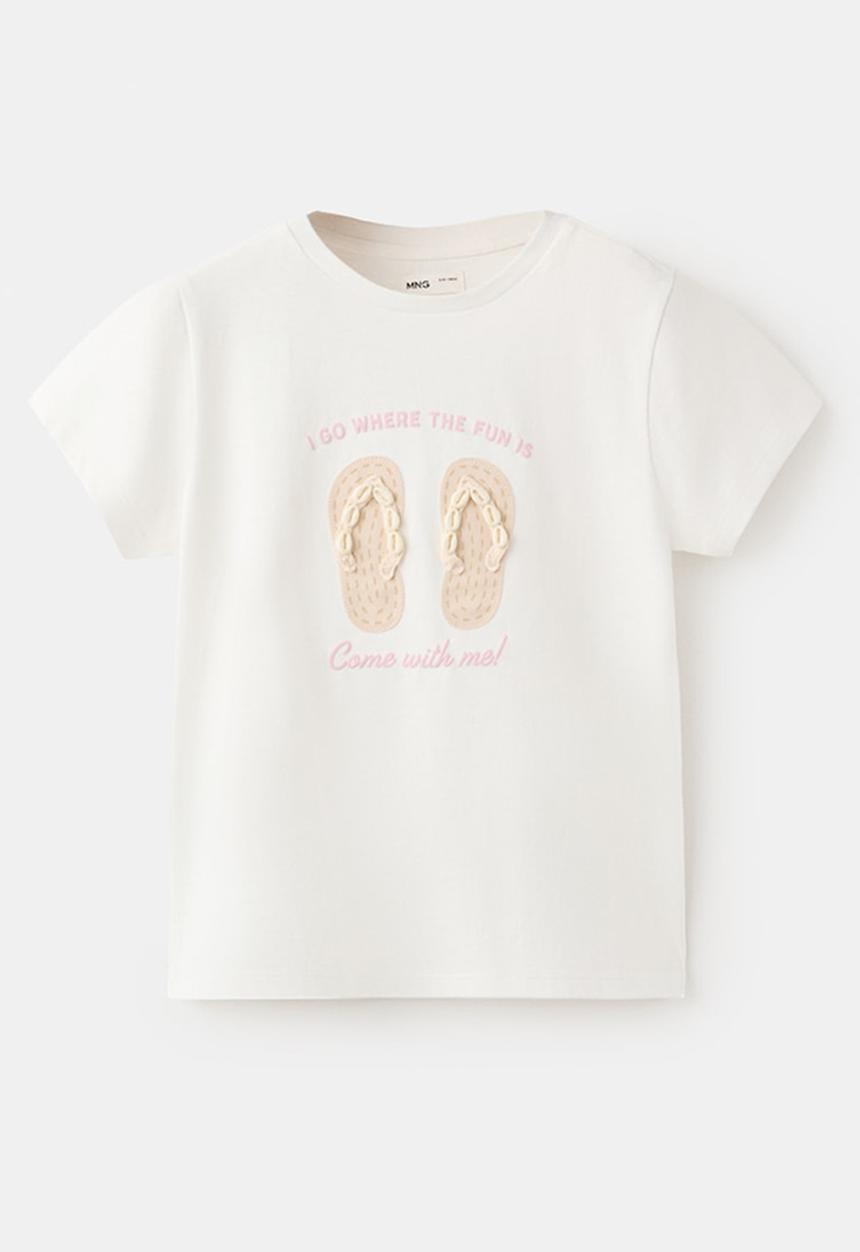 MANGO - T-Shirt Chancla - Natural