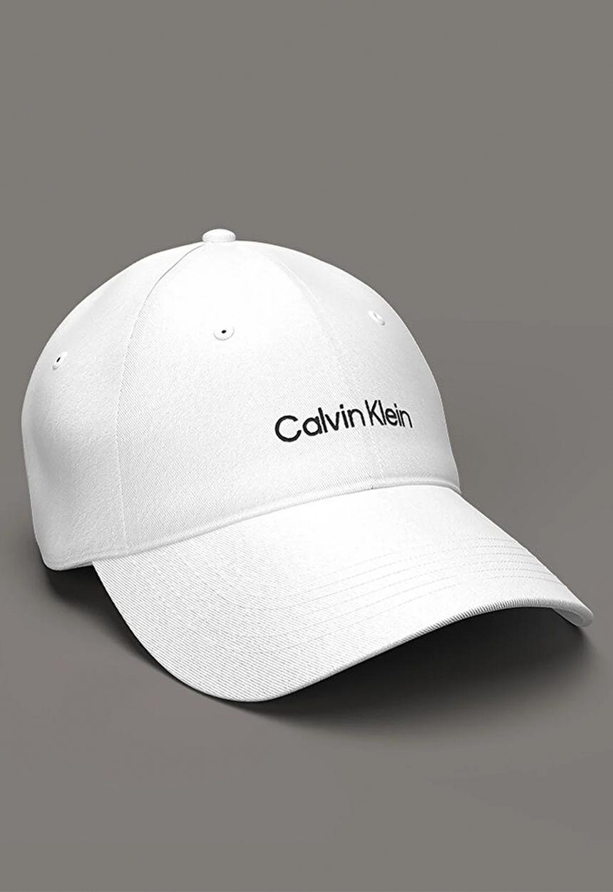 Calvin Klein - Logo embroidery baseball cap - bright white