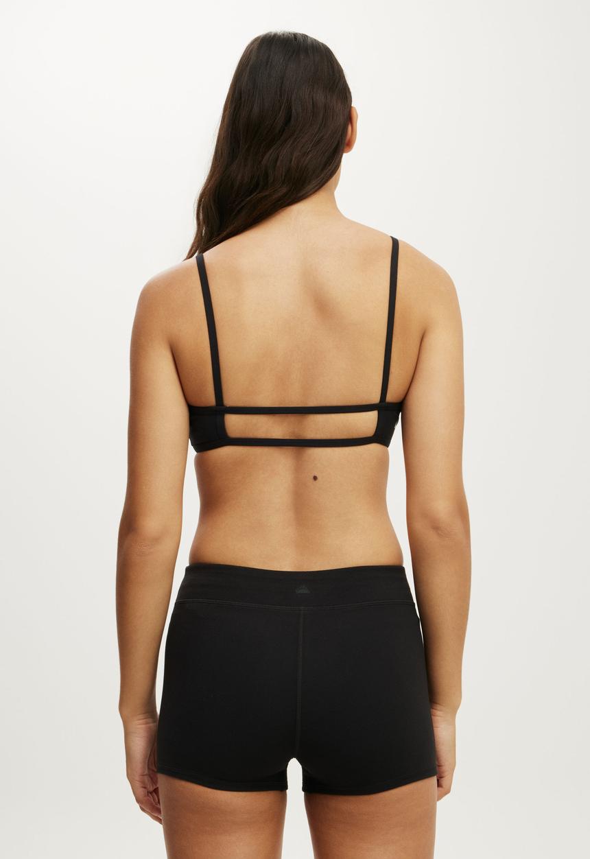 Cotton On - Ultra Soft Double Strap Back Crop - Black