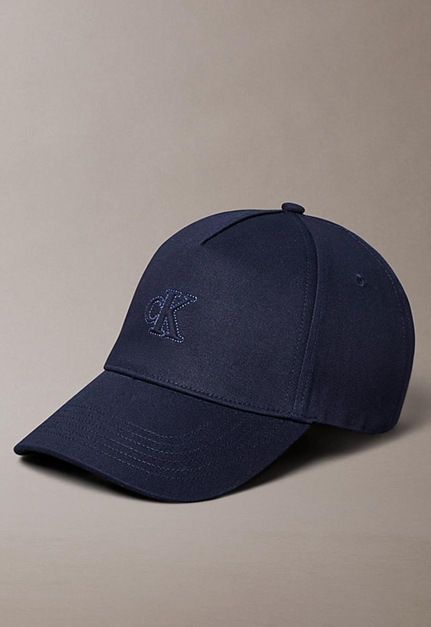 Calvin Klein - Monogram lurex embroidery cap - maritime blue