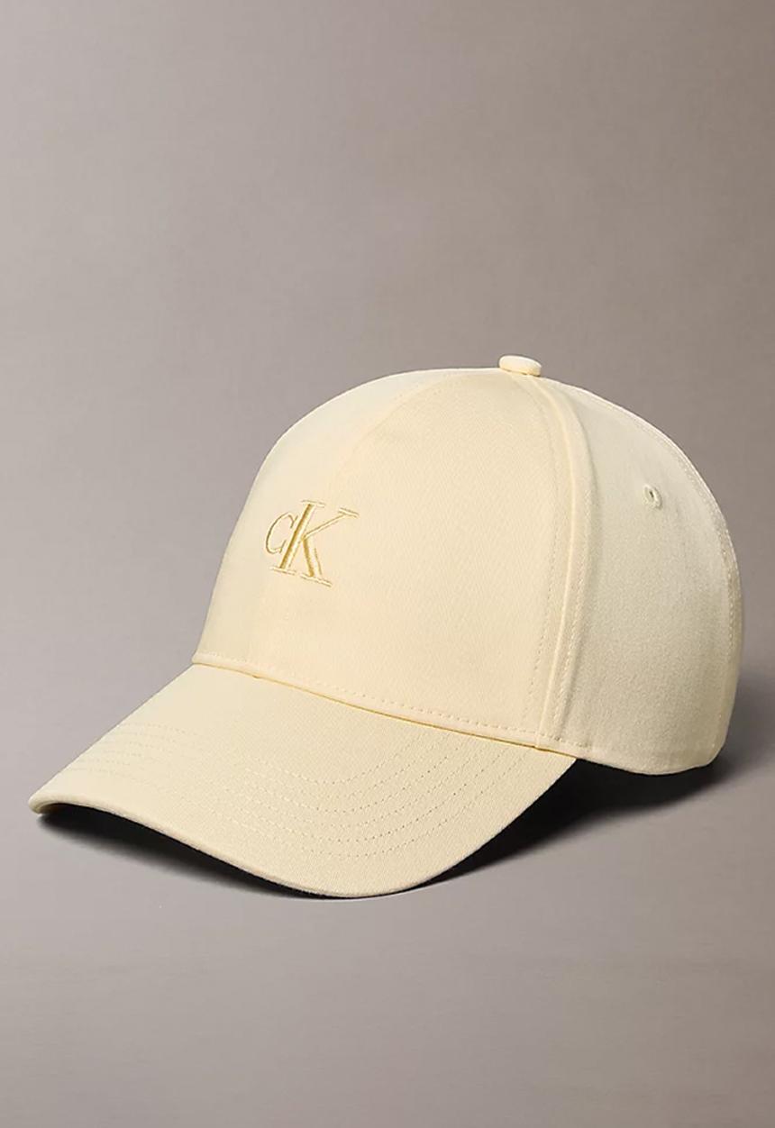 Calvin Klein - Monogram embroidery baseball cap - parsnip