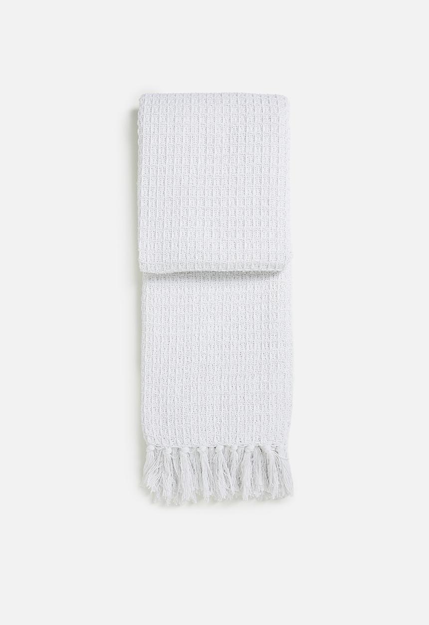 Sixth Floor - Wisp Waffle Cotton Throw - White 