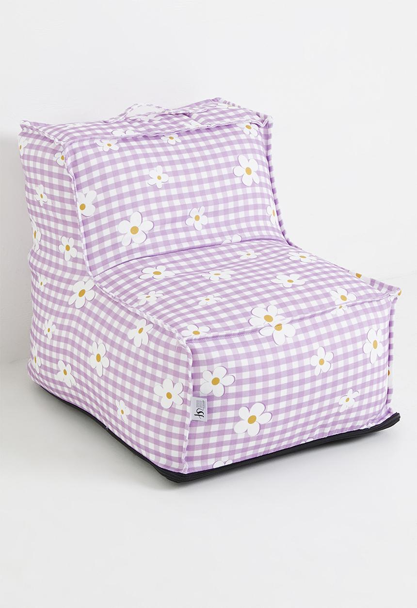 Sixth Floor - Poppy Kids Beanbag - Check Flower