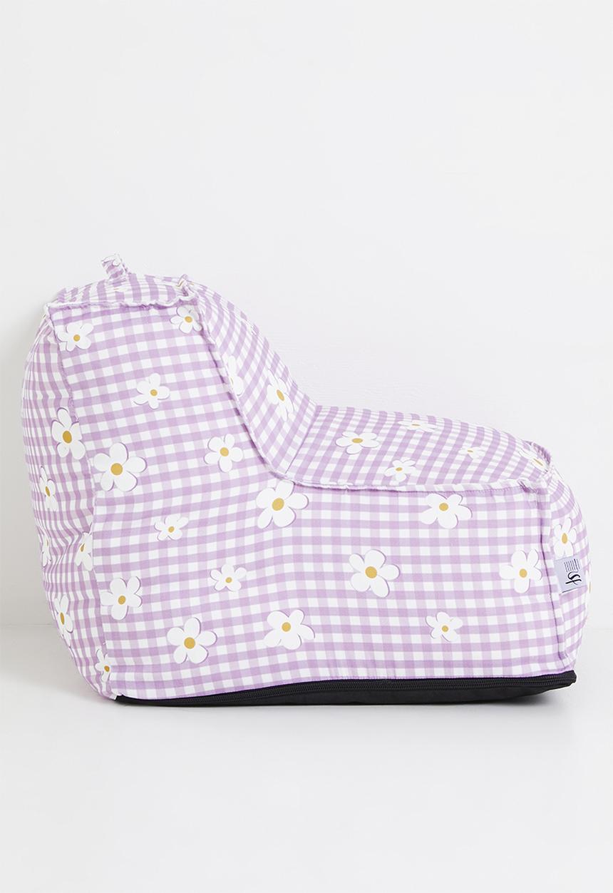 Sixth Floor - Poppy Kids Beanbag - Check Flower