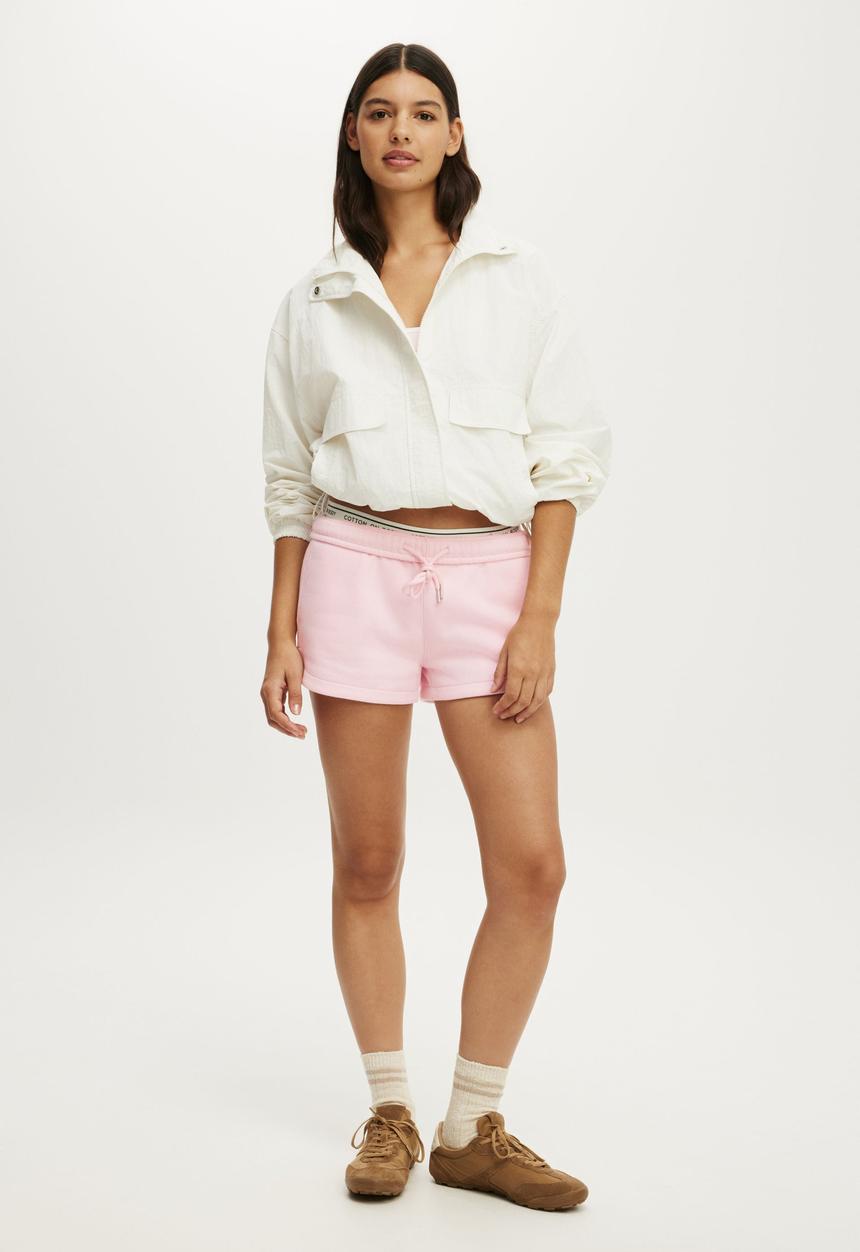 Cotton On - Ultra Soft Double Strap Back Crop - Cherry Dream/White