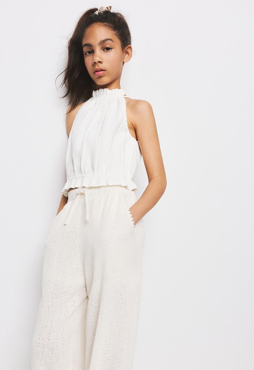 MANGO - Blouse Tree - White