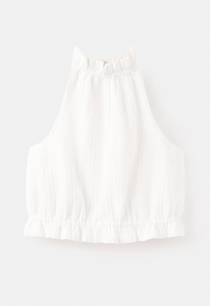 MANGO - Blouse Tree - White