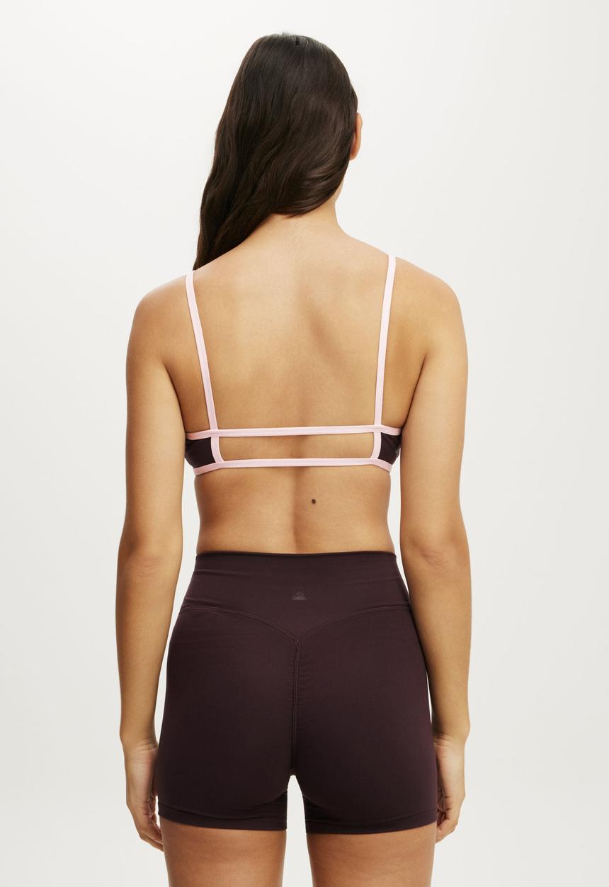 Cotton On - Ultra Soft Double Strap Back Crop - Italian Plum/Cherry Dream